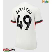 Camiseta Chelsea Alejandro Garnacho #49 Visitante Equipación para mujer 2025-26 manga corta
